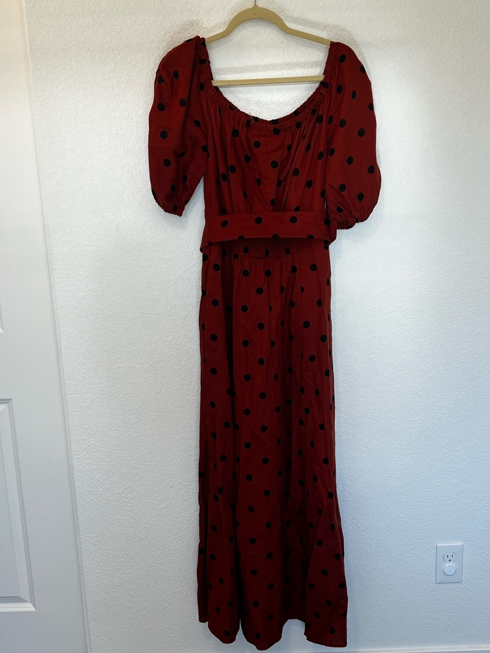 NWT Maeve Anthropologie Lucienne Off-The-Shoulder Maxi Dress- Size 8 - Picture 14 of 16